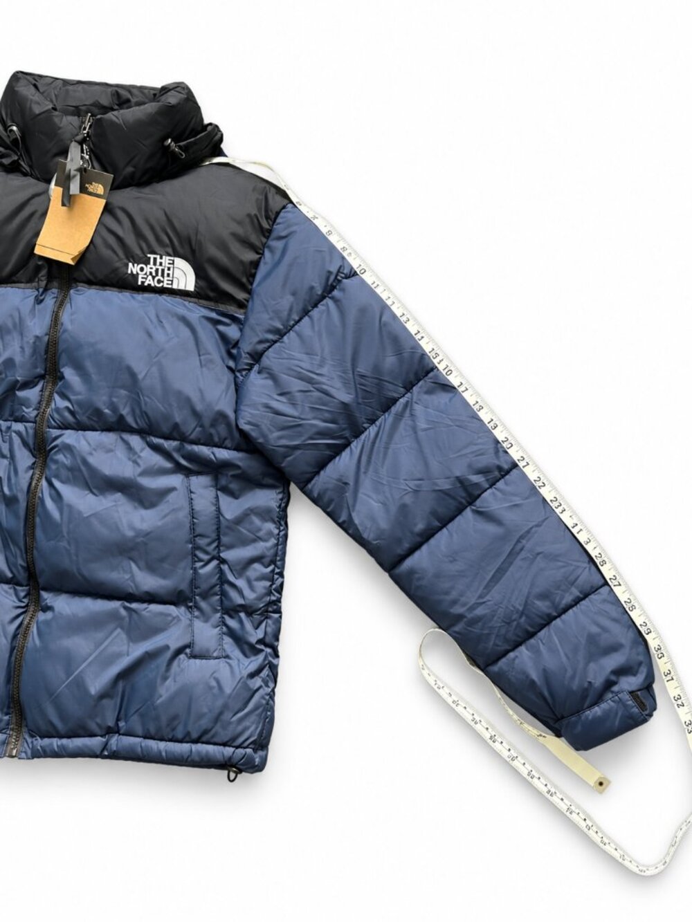The North Face 700 Down Hooded Puffer Jacket Navy Black Men L NWT - Picture 7 of 7